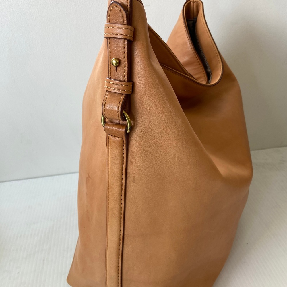 Mark & Graham Camel Tan Brown Leather Tote Bag - Picture 3 of 11